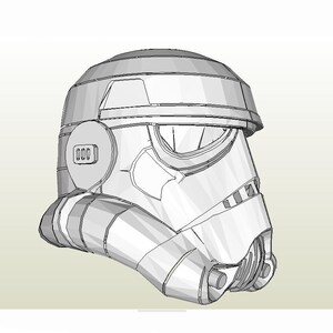 Stormtrooper helmet DIY Full scale Life-size printable paper | Etsy