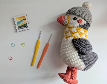 Handmade Crochet Puffin Plushie