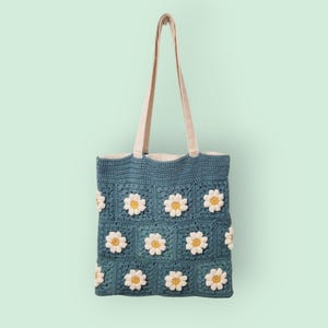 Borsa tote quadrata Daisy Grandma