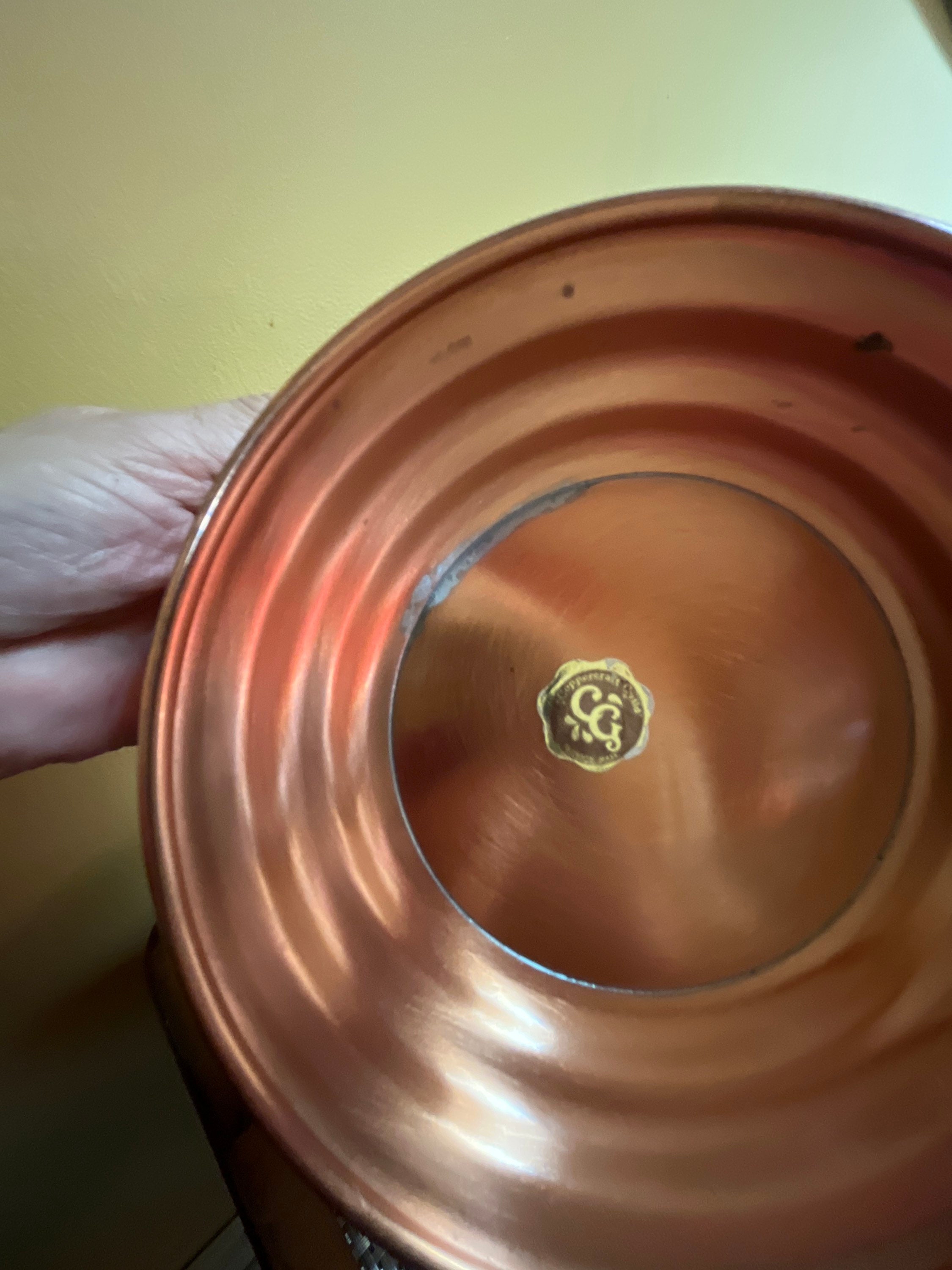 Coppercraft Guild Footed Copper Bowl Etsy