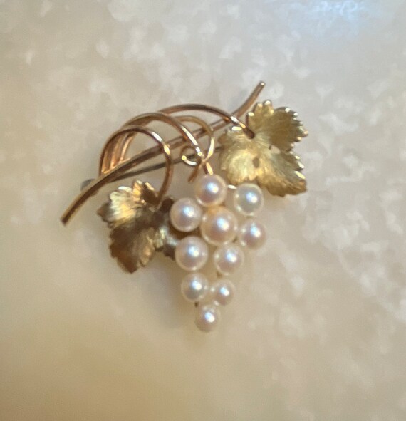 Krementz Gold Pearl Grape Cluster Brooch Etsy Australia