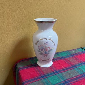 Aynsley Golden Anniversary Bone China Vase - England