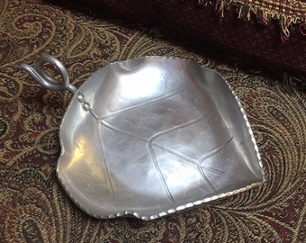 B.W. Buenilum Aluminum Leaf Shaped Candy Dish