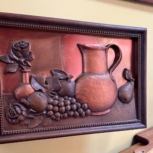 Vintage Coppercraft Guild 3D Still Life Picture