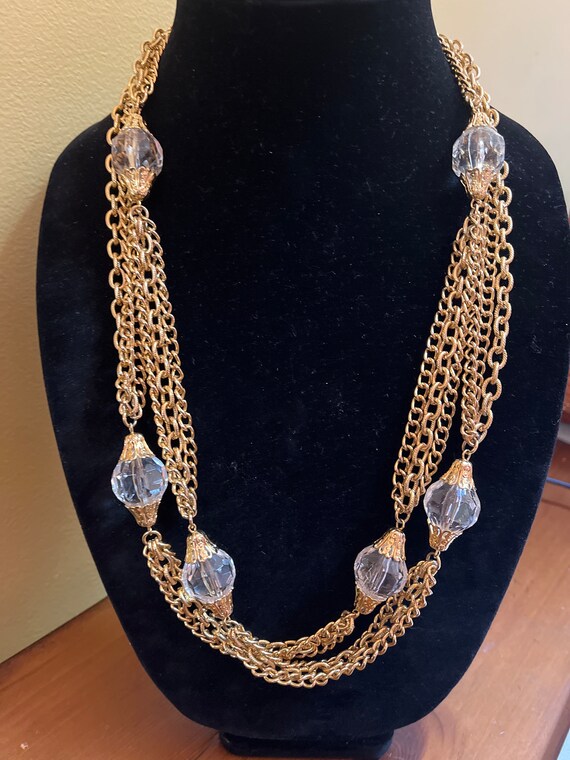 2 Gold Tone Unsigned Necklaces - image 2