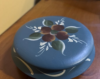 Hand Painted Oyehaug Wooden Trinket Box - Norway