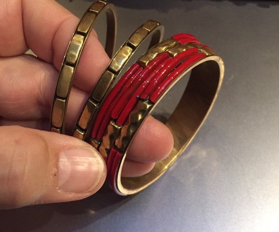 Red plastic bangles deals