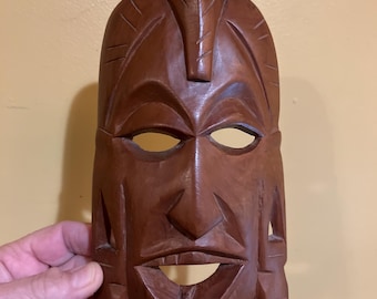 Vintage Hand Carved Wooden Mask - Kenya