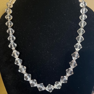 Lucite Beaded Necklace 22 Inches Long