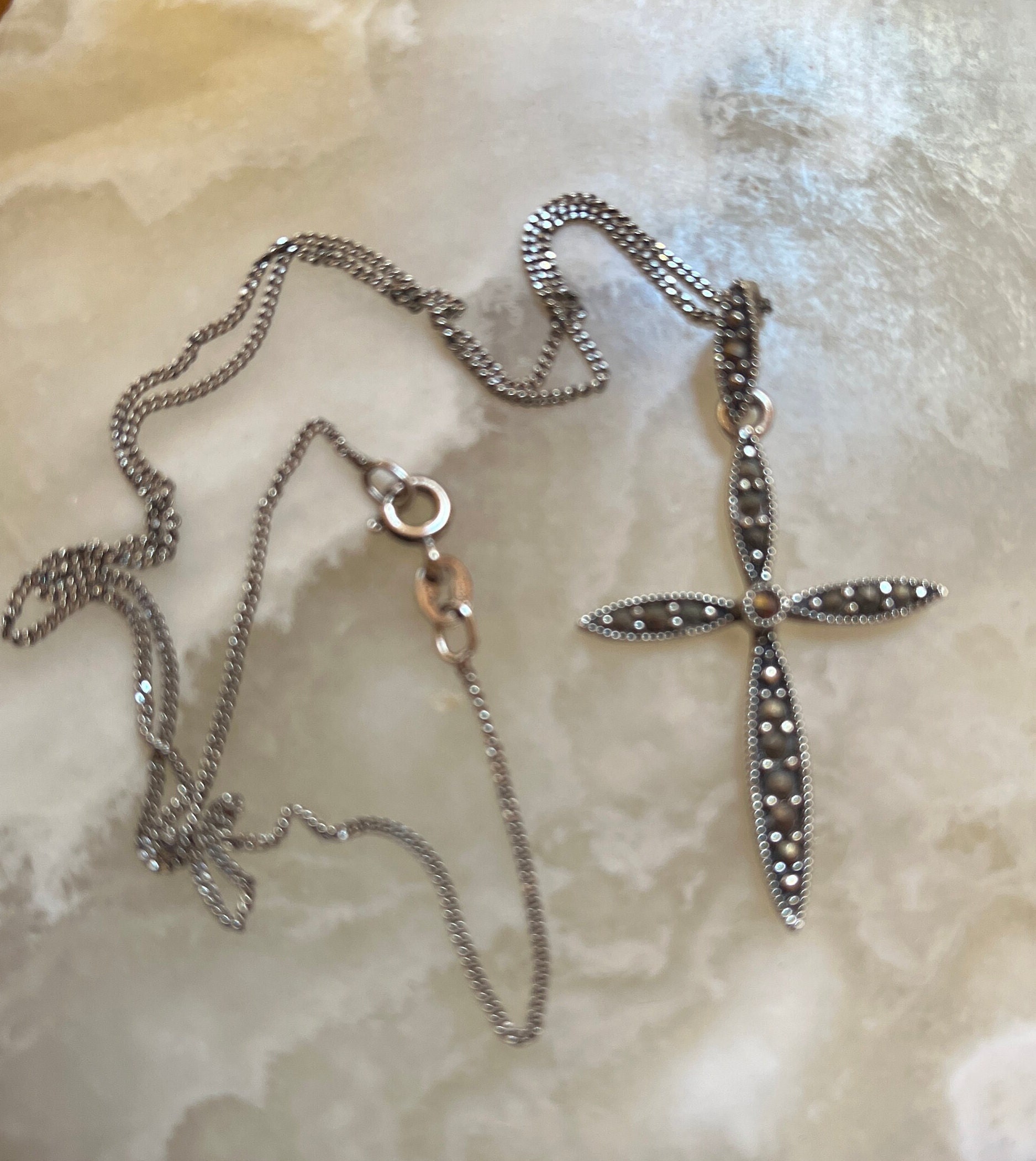 Marcasite Cross - Etsy Marcasite Cross - Etsy