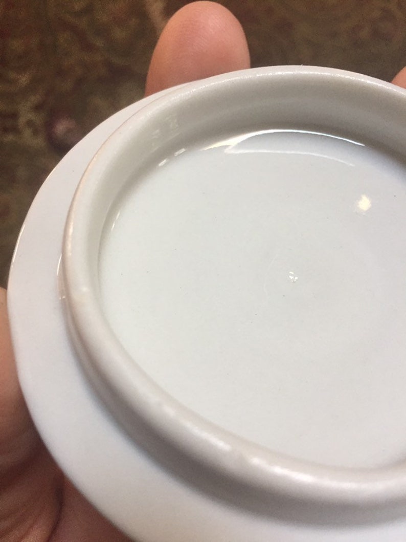 White /& Red Shenango China Sugar Bowl