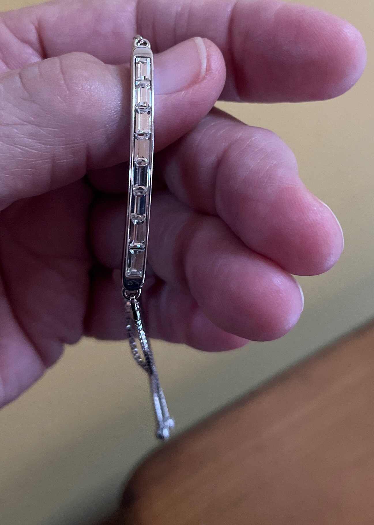 I. B.B. CN Silver Tone Slide Lock Bracelet - Etsy