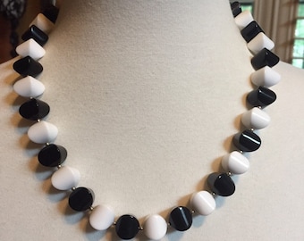 black white necklace etsy