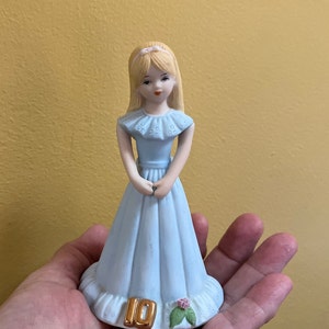 Enesco Growing Up Birthday Girls Figurine - Age 10 -1981