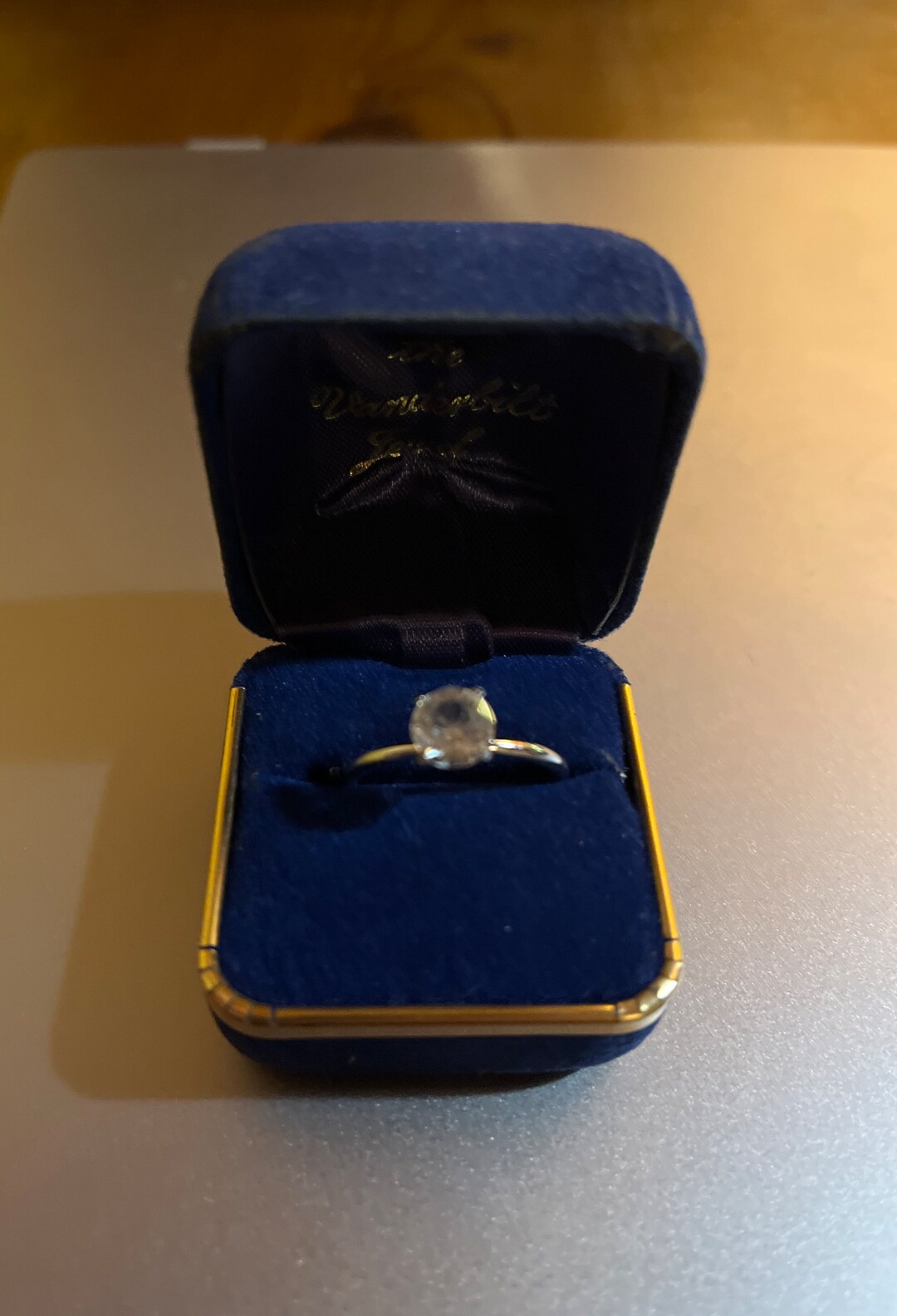 Uncas Vanderbilt Jewel Diamond Cubic Zirconia Solitaire Ring Size 9 1/2 ...