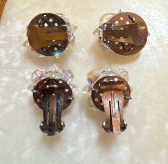 2 Pairs of Crystal Clip On Earrings - image 2