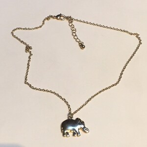 Pingente Elefante Dourado - Colar Elefante