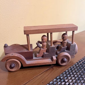 Vintage Wooden Car Handmade 9