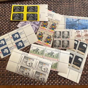 10 United States Plate Blocks - 8 Cent Denomination