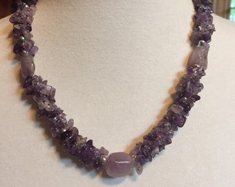 Chunky Purple Agate Necklace