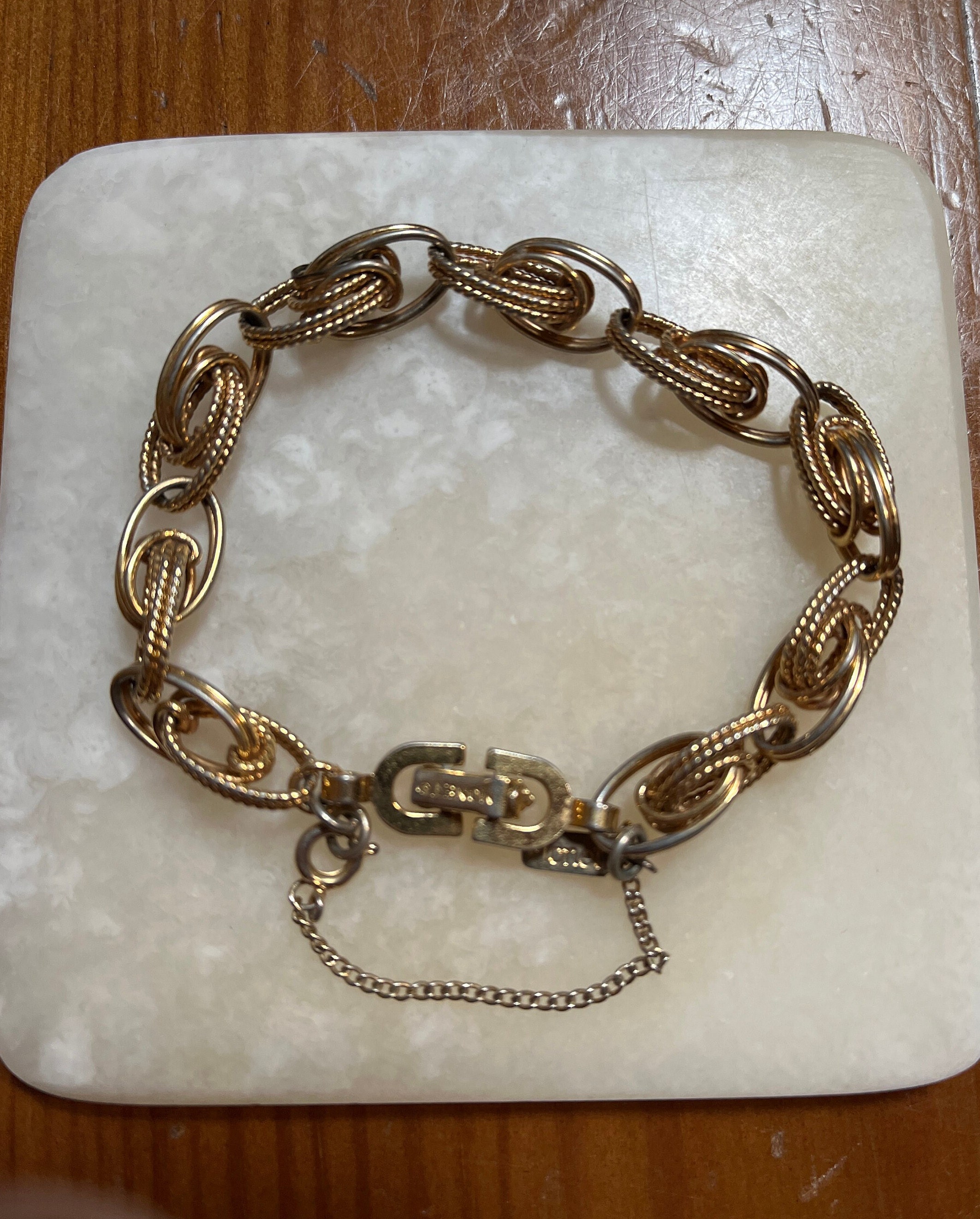 Monet Gold Tone Chain Link Bracelet