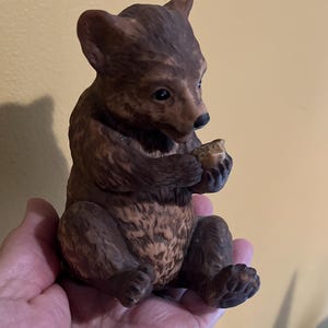 Baxter Bear Porcelain Figurine - Babies of Endangered Species 1984 - Designed by Roger Brown