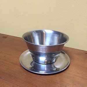 Stainless Steel Gravy Boat with Drip Plate - India