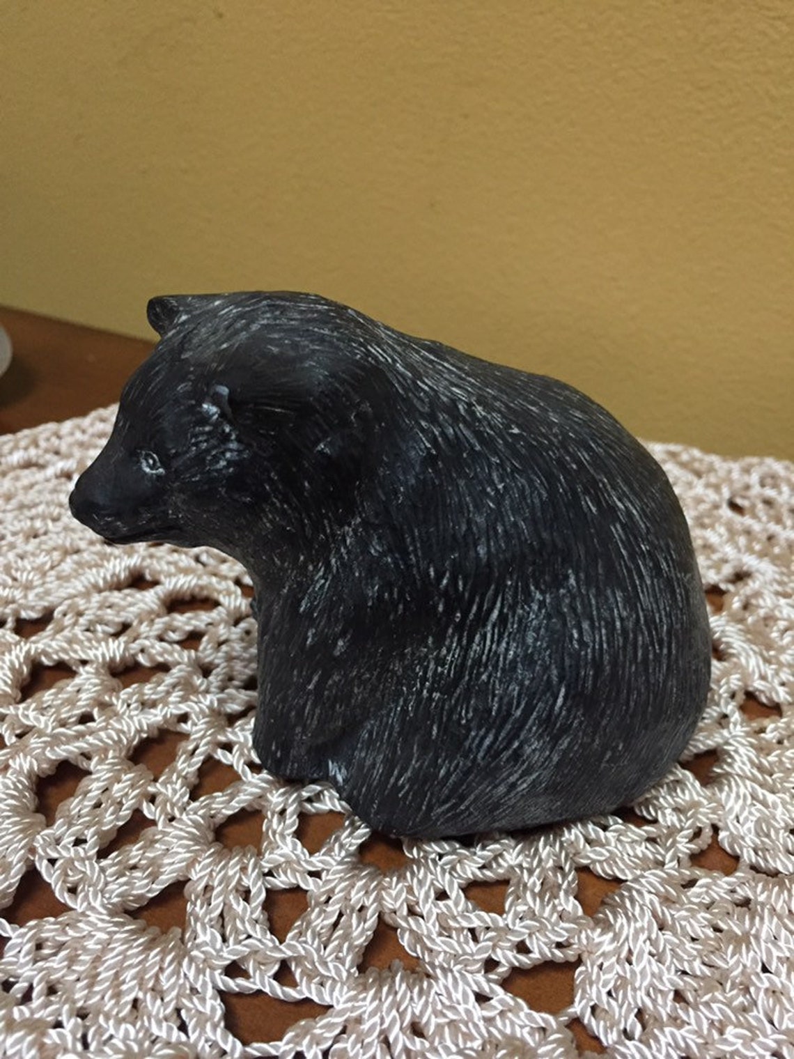 A Wolf Original Bear Figurine Canada the Wolf Sculptures Etsy