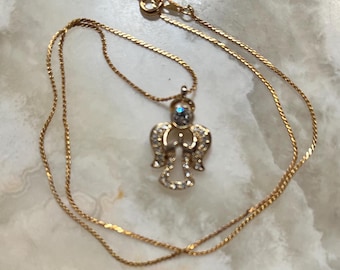 Ciondolo a forma di angelo con strass color oro Danbury Mint