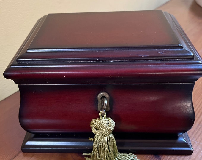 Bombay Company Wooden Jewelry Box With Key Etsy