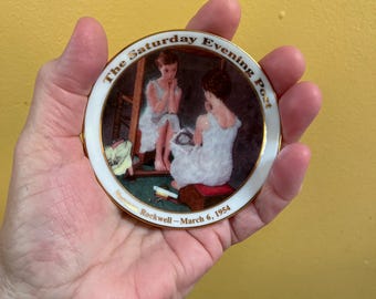 Prato pequeno de Norman Rockwell - "Menina no espelho"