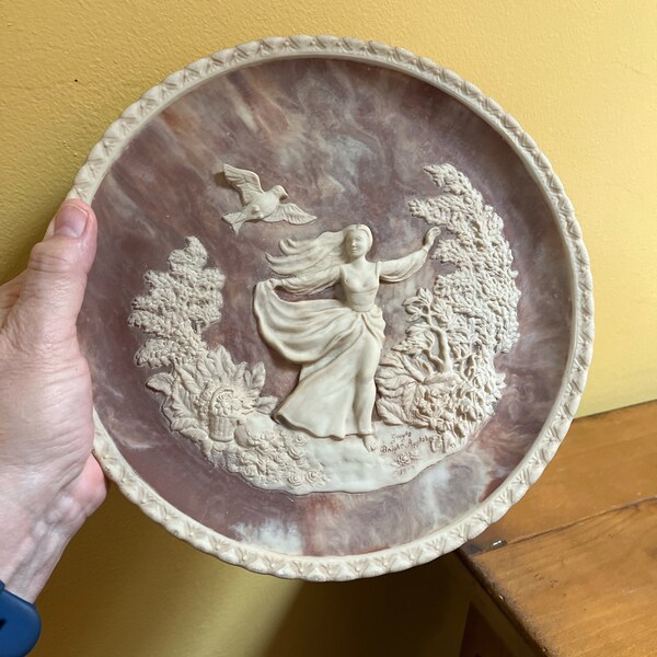 Incolay Collectible Plate - To a Skylark - designed by Gayle Bright Appleby - The Romantic Poets Plate - Percy Bysshe Shelley