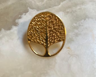 Ken Kantro Gold Tone Tree Tack Pin