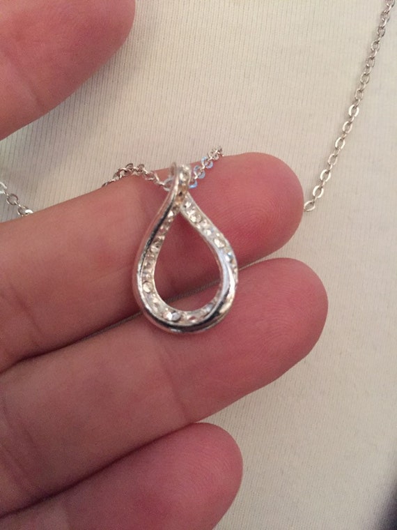 Avon NR Silver Tone Rhinestone Pendant Avon NR Silver Tone