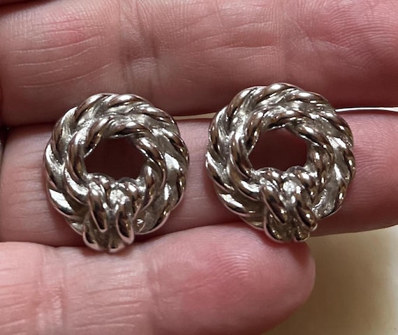 Monet silver earrings discount