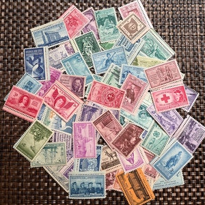 Lot of 70 Uncanceled U.S. Commemorative Stamps - 3 Cent Denomination