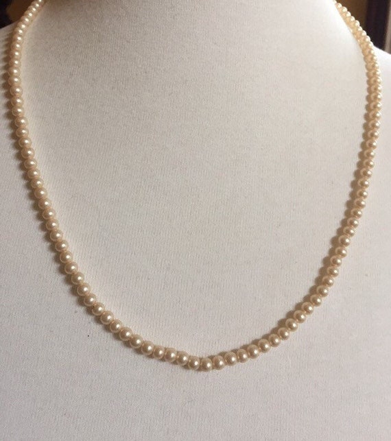 Trifari Faux Pearl Necklace Vintage Faux Pearl Necklace Etsy