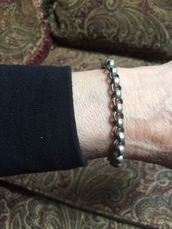 Monet Silver Tone Chain Link Bracelet 