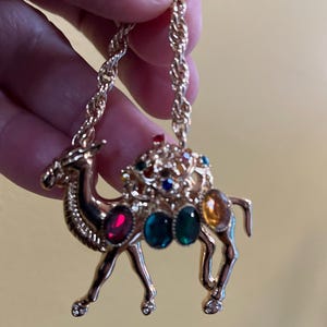 Banana Republic Gold Tone Camel Brooch with Chain