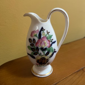 Hand Painted Japanese Pitcher -  Japanese Porcelain Creamer