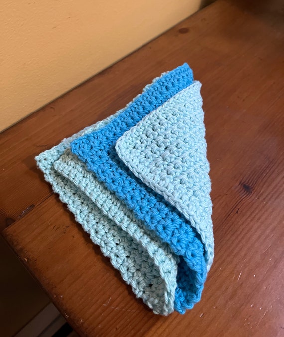 Blue washcloths sale