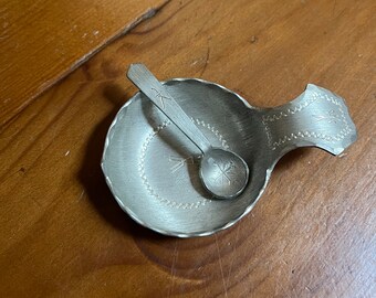 Sami Kåsa For Salt - small bowl with Spoon - Sweden - Handarbete TENN