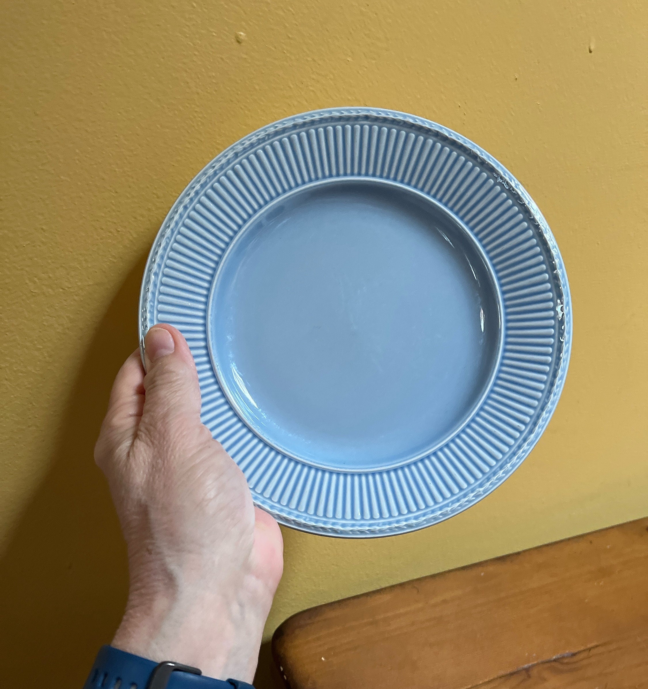 Wedgwood Light Blue Queen's Ware Salad Plate - Edme Pattern