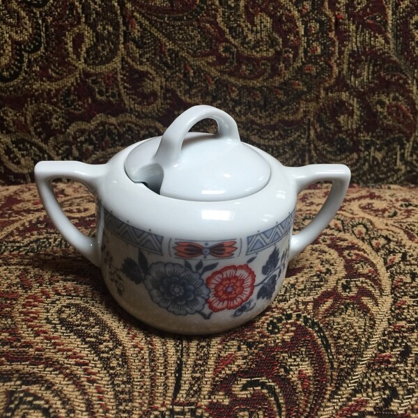 Kahla Sugar Bowl -  German Democratic Republic -  GDR Vintage Sugar Bowl