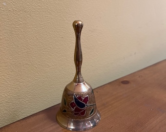 Piccola campana in ottone cloisonné - Etichetta CCIE