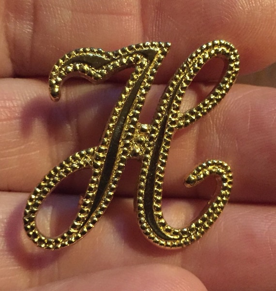 Gerry’s Gold Tone Initial H Pin - Gerry's Script … - image 2