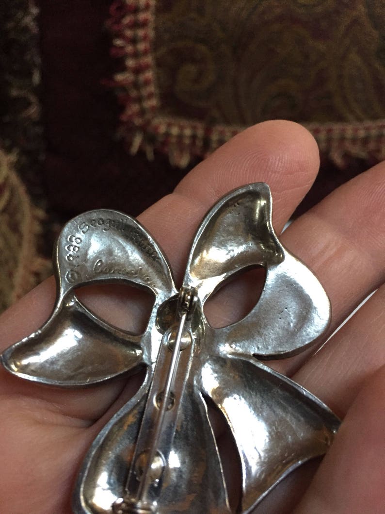 Pewter Bow Pin Seagull Pewter Bow Brooch Canada