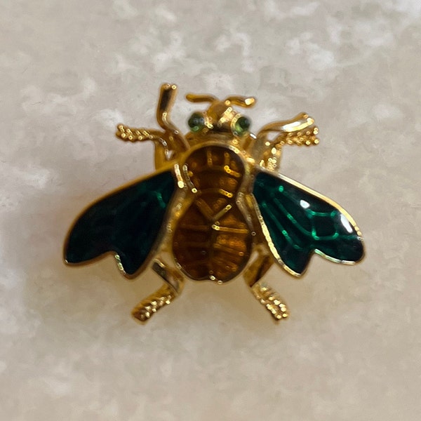 Trifari Bee Tack Pin - Vintage Honey Bee Pin