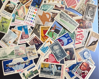 Kavel van 60 niet-gestempelde Amerikaanse herdenkingszegels