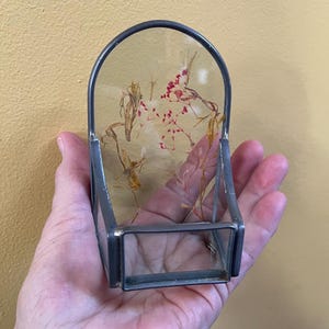 Glass Pressed Flower Candle Votive